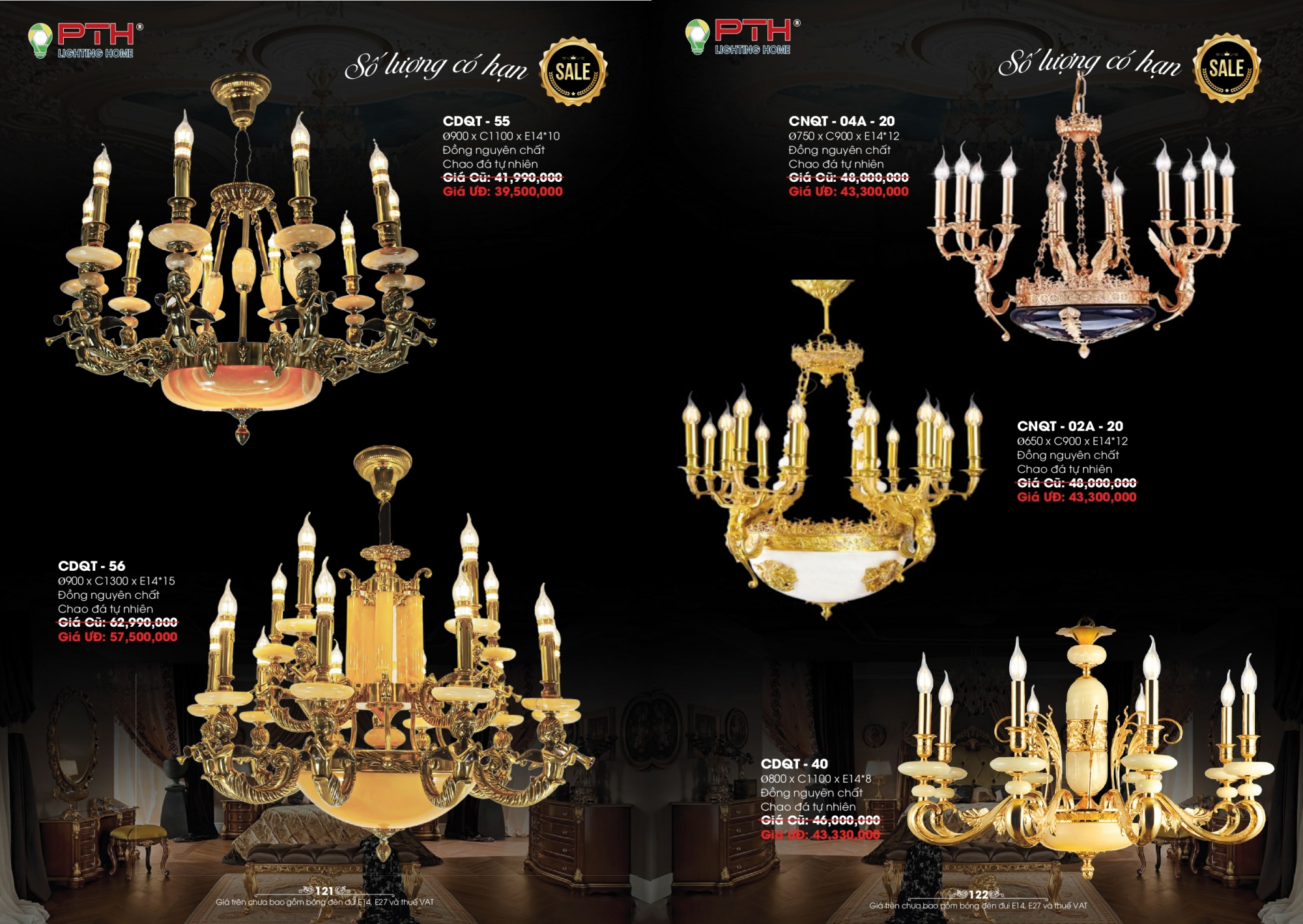 Bảng giá đèn trang trí PTH Lighting Home 2026